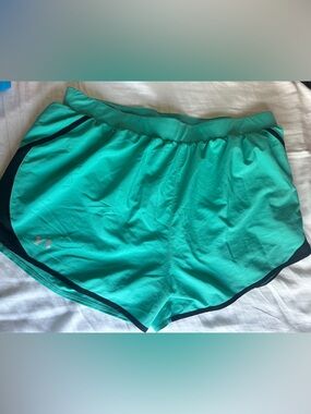 Teal Athletic Shorts with Black Trim